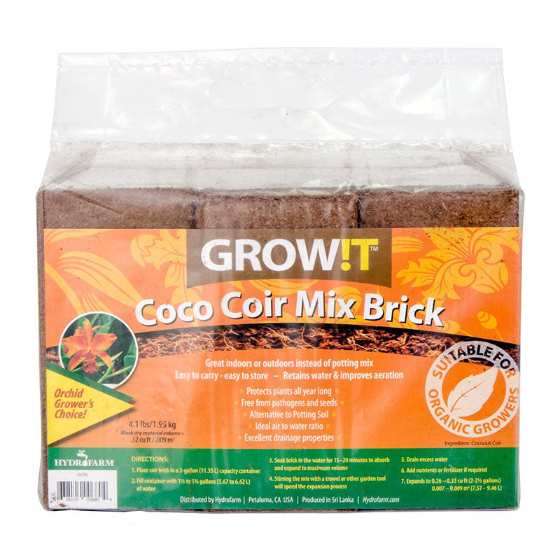 GROW!T Coco Coir Mx Brick - 3 Pack