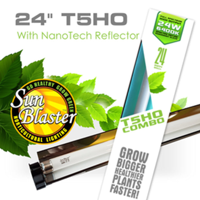 SunBlaster T5 HO Combo w/ Nanotech Reflector 24" / 24W
