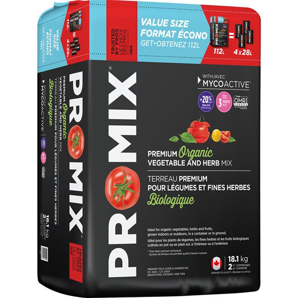 Pro-mix Organic Vegetable & Herb Mix - 112L