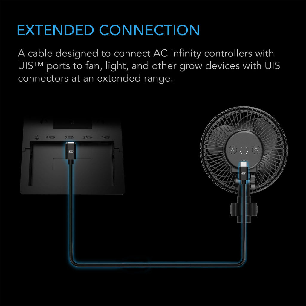 AC Infinity UIS to UIS Extension Cable, Male to Male, 10 FT.