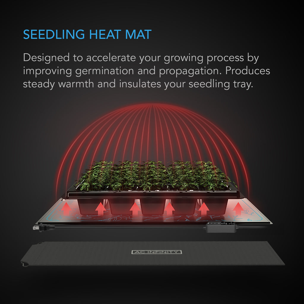 AC Infinity Suncore H3 Seedling Heat Mat with Heat Controller - 10" x 20.75"