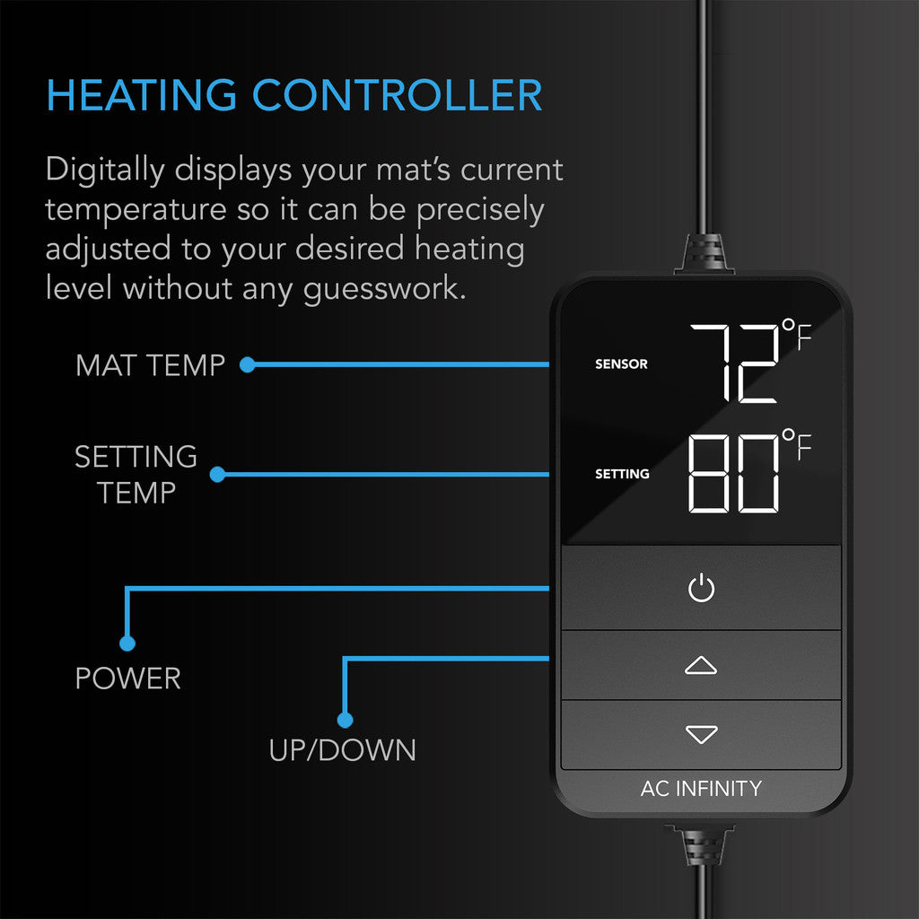 AC Infinity Suncore H7 Seedling Heat Mat with Heat Controller - 48" x 20.75"