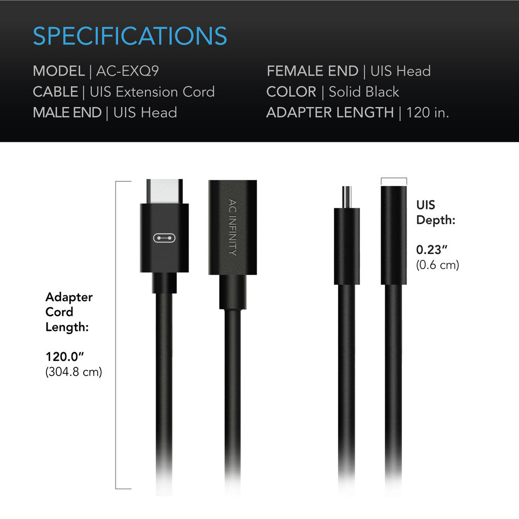 AC Infinity UIS to UIS Extension Cable (Female to Male) 10 FT