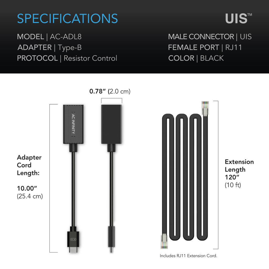 AC Infinity UIS Lighting Adapter Type-B