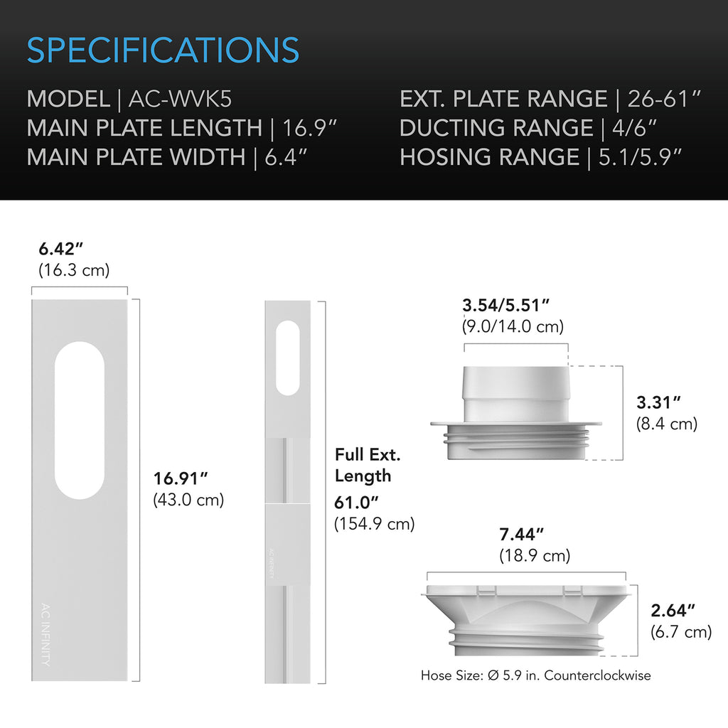 AC Infinity Window Duct Kit