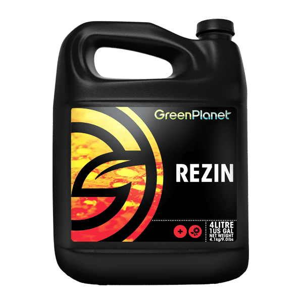 Green Planet Nutrients Rezin is our flowering additive formulated to enhance the natural processes within flowering plants that produce flavour and aroma. This results in high-quality flowers come time for harvest. - 4 litre