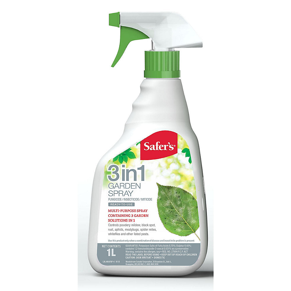 Safer's 3 in 1 Garden Spray, Spray Bottle - 1L