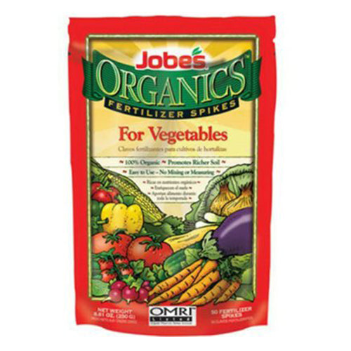 Jobe's Vegetable Fertilizer Spikes Organic - 50 pack - 2-7-4